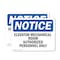 Signmission Elevator Mechanical Room Authorized Personnel Only OSHA Notice Sign, Vinyl Decal, 10in x 7in, 2PK OS-2PACK-NS-D-710-L-11733 - alternate 1